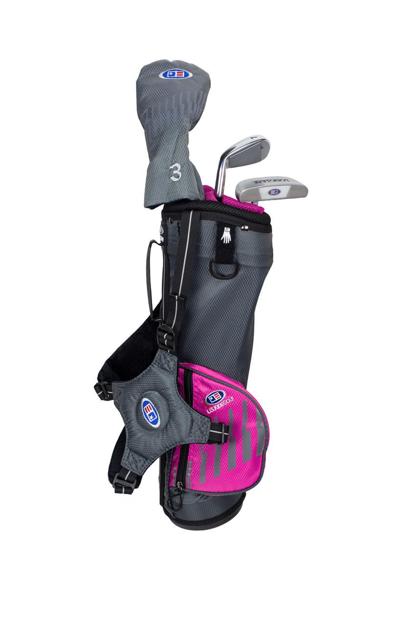 US Kids Golf 2020 3 Club Carry Bag Set
