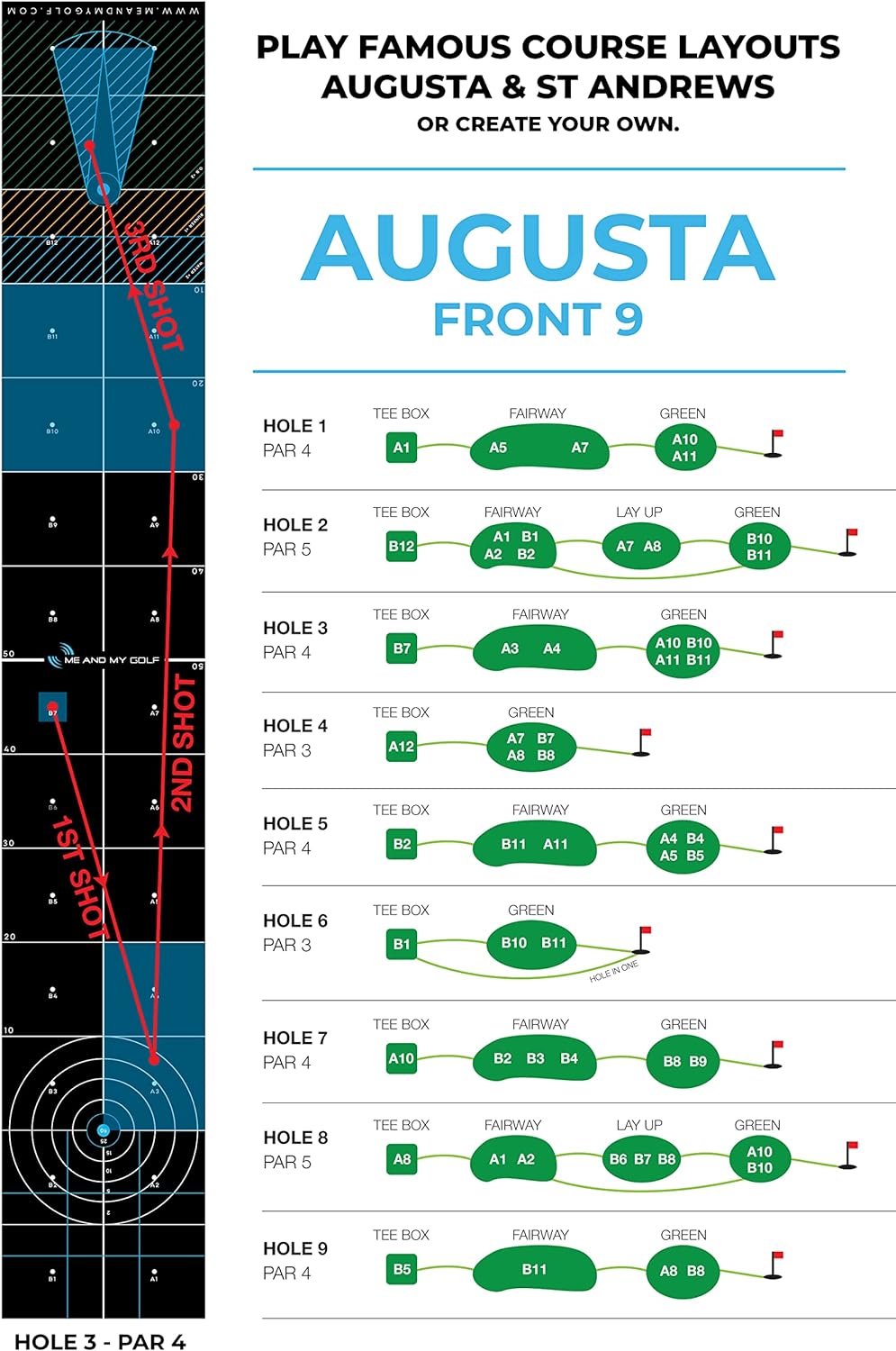 ME AND MY GOLF 6 in 1 Games Putting Mat
