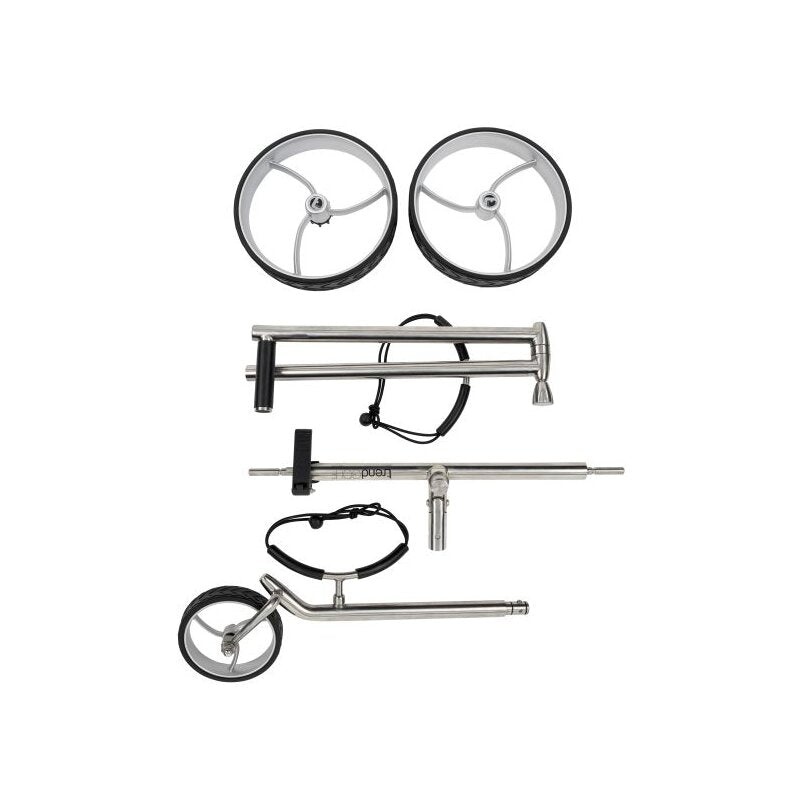 Trendgolf Push-Trolley Cushy S en acier inoxydable poli