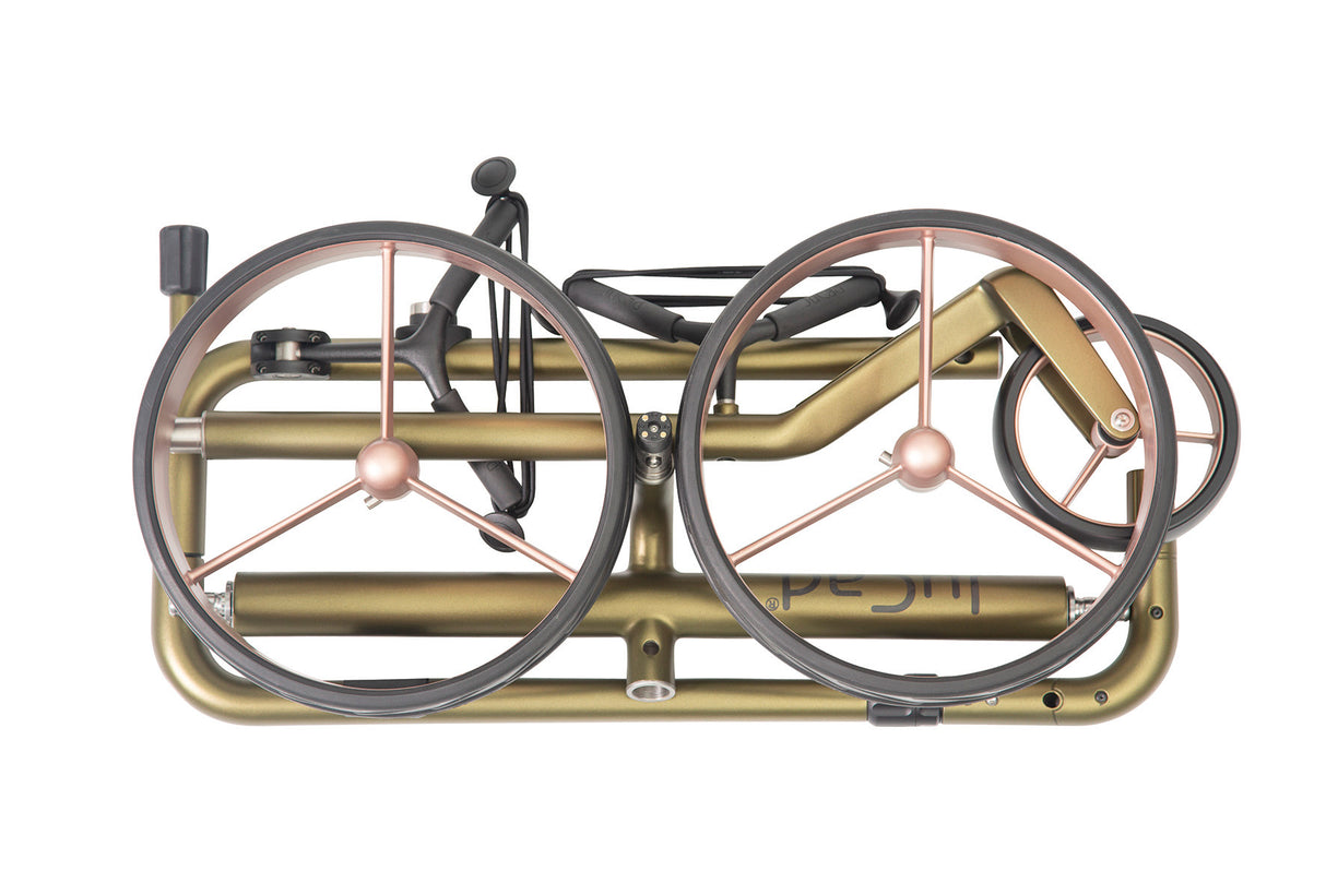 JuCad Electric Golf Trolley Carbon Travel Verde Rosé 2.0 - Avant-gardiste dans un look naturel opulent