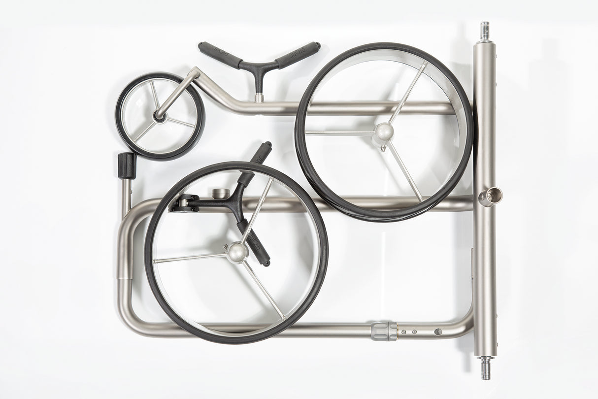 JuCad chariot de golf junior en acier inoxydable 2 roues - pour nos plus jeunes golfeurs