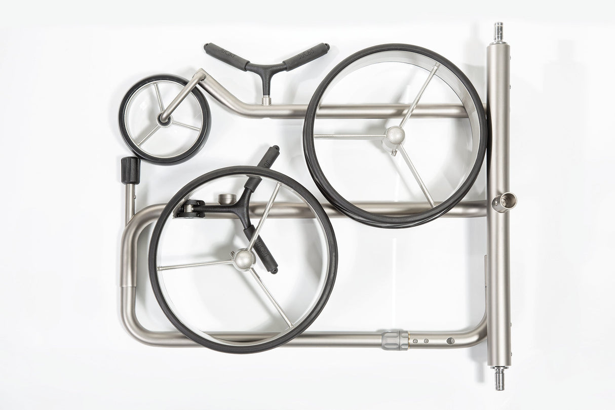 JuCad chariot de golf junior en acier inoxydable 3 roues - pour nos plus jeunes golfeurs