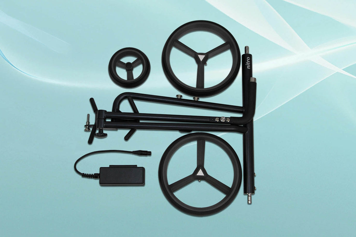 PG-Powergolf electric golf trolley Nitro flat steel black pearl