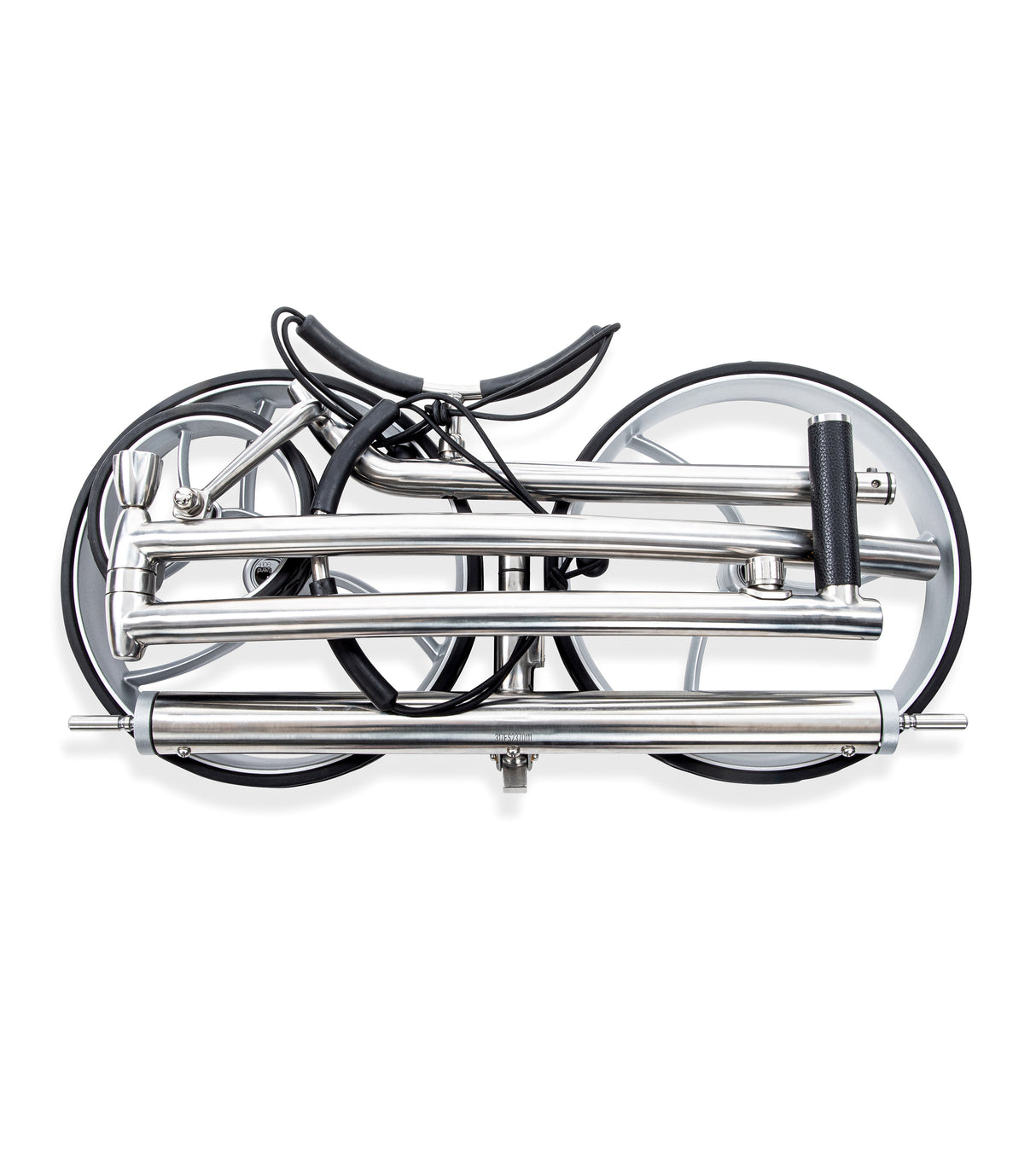 Chariot électrique déambulateur Trendgolf modèle 2025 en acier inoxydable poli