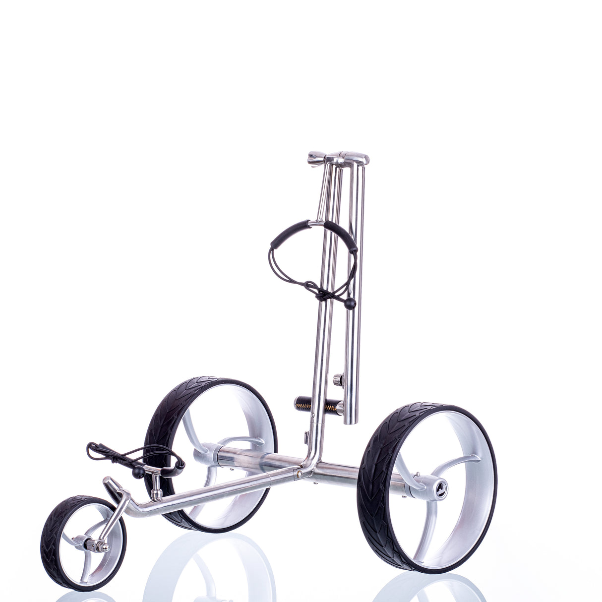 Chariot électrique Trendgolf déambulateur modèle S 2025 en acier inoxydable poli