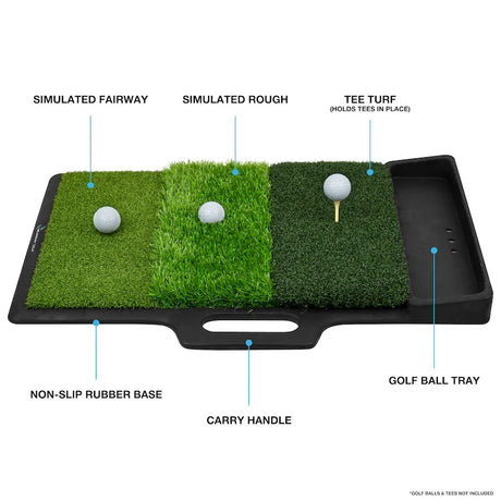 ME AND MY GOLF Tri-Turf Golf Tee Mat