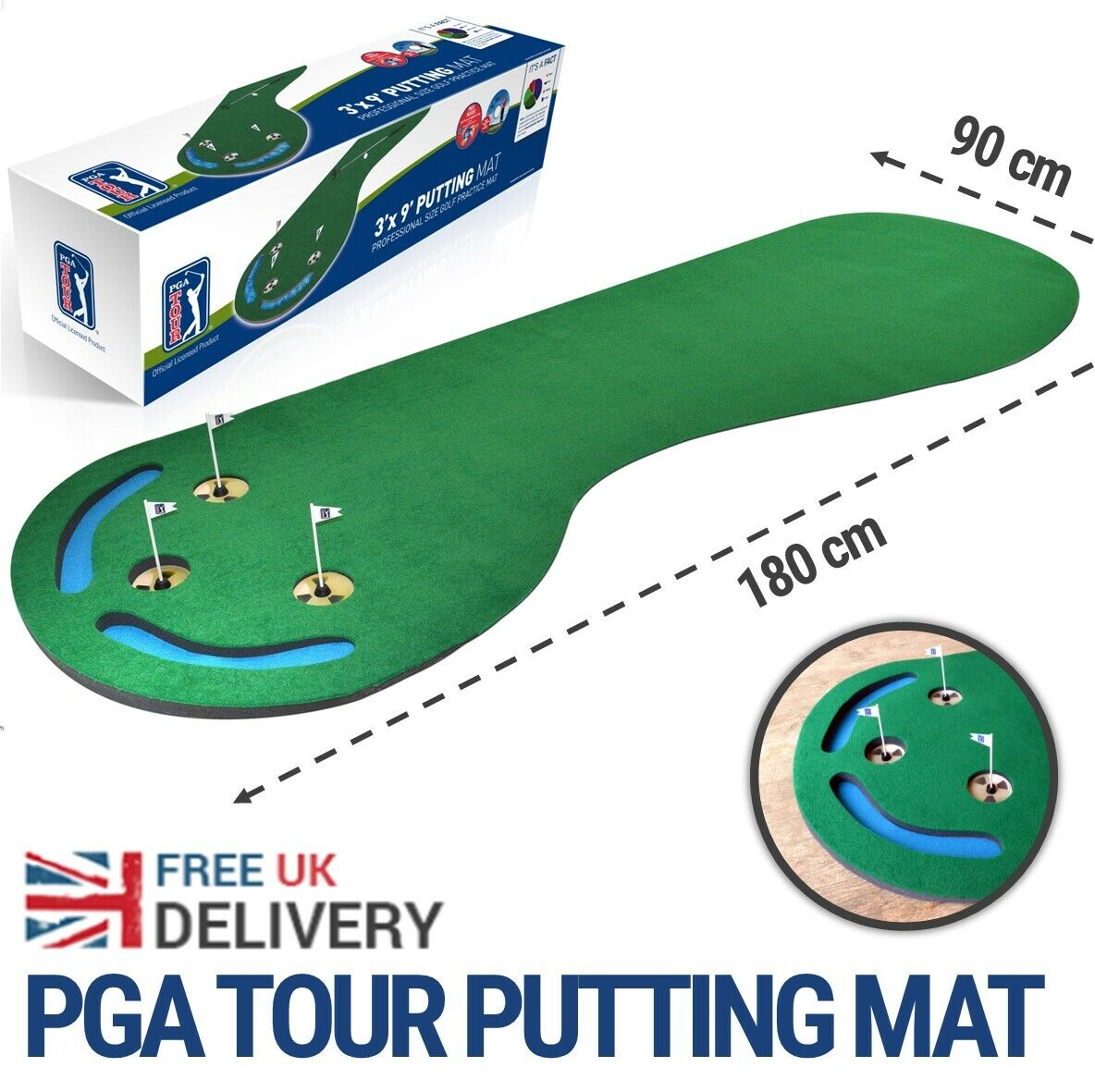 Tapis de putting PGA TOUR 3 pieds x 9 pieds