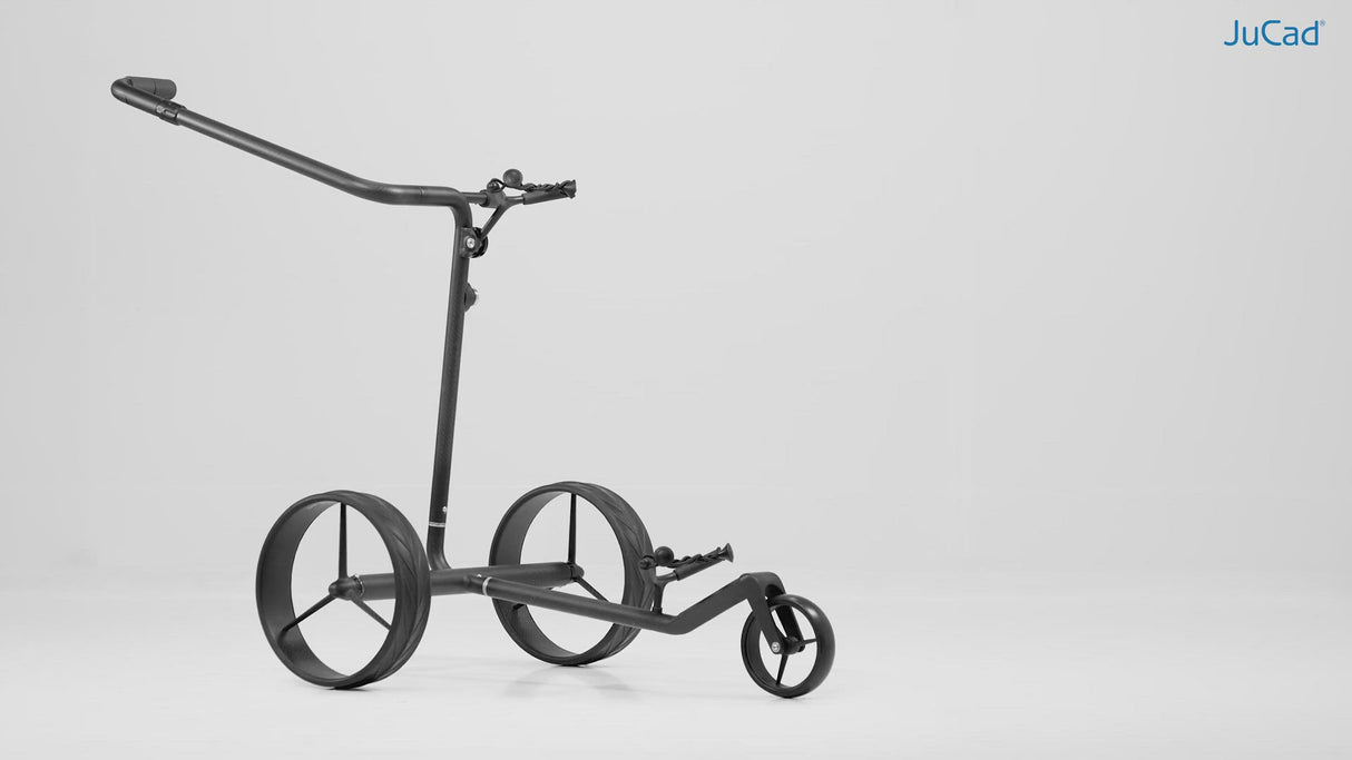 JuCad Elektro-Golftrolley Carbon Travel Nero SV 2.0 - high-end in ultraleichtem Vollcarbon Mattschwarz