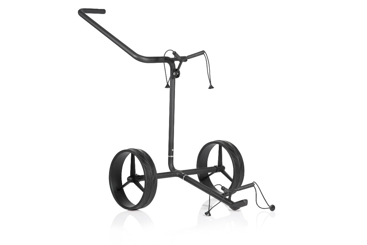 JuCad Golftrolley Carbon Shadow 2 wheels - the stylish lightweight, matt black