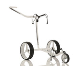 JuCad Golftrolley Carbon weiß-schwarz 3-rädrig - das moderne Leichtgewicht