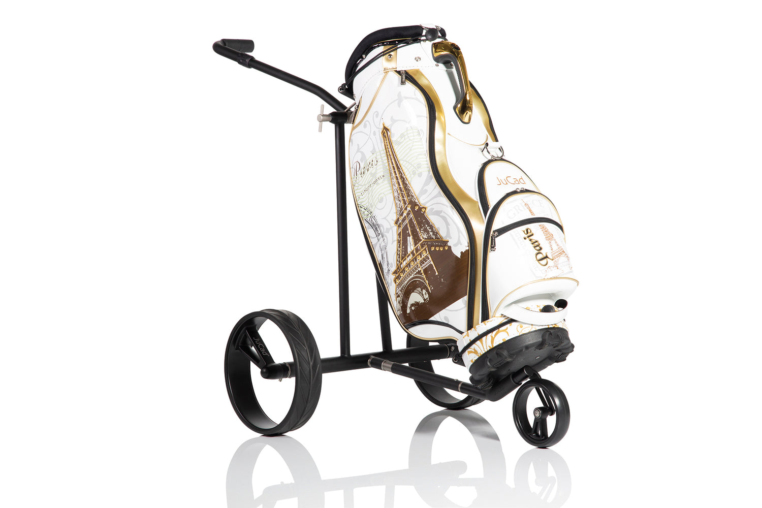 Chariot de golf électrique JuCad Phantom Titan noir sur noir 2.0