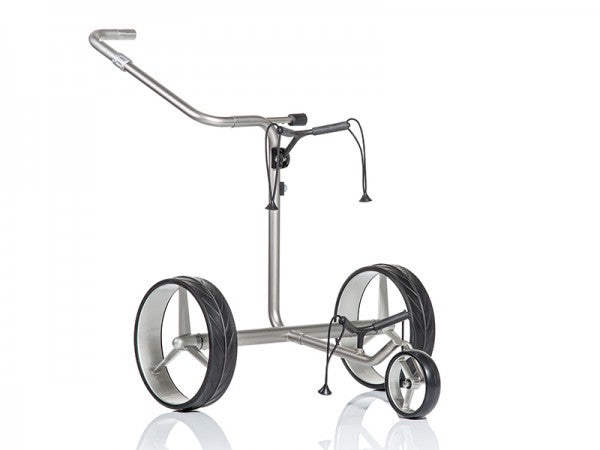 Chariot de golf électrique JuCad Junior drive en acier inoxydable - pour nos plus jeunes golfeurs