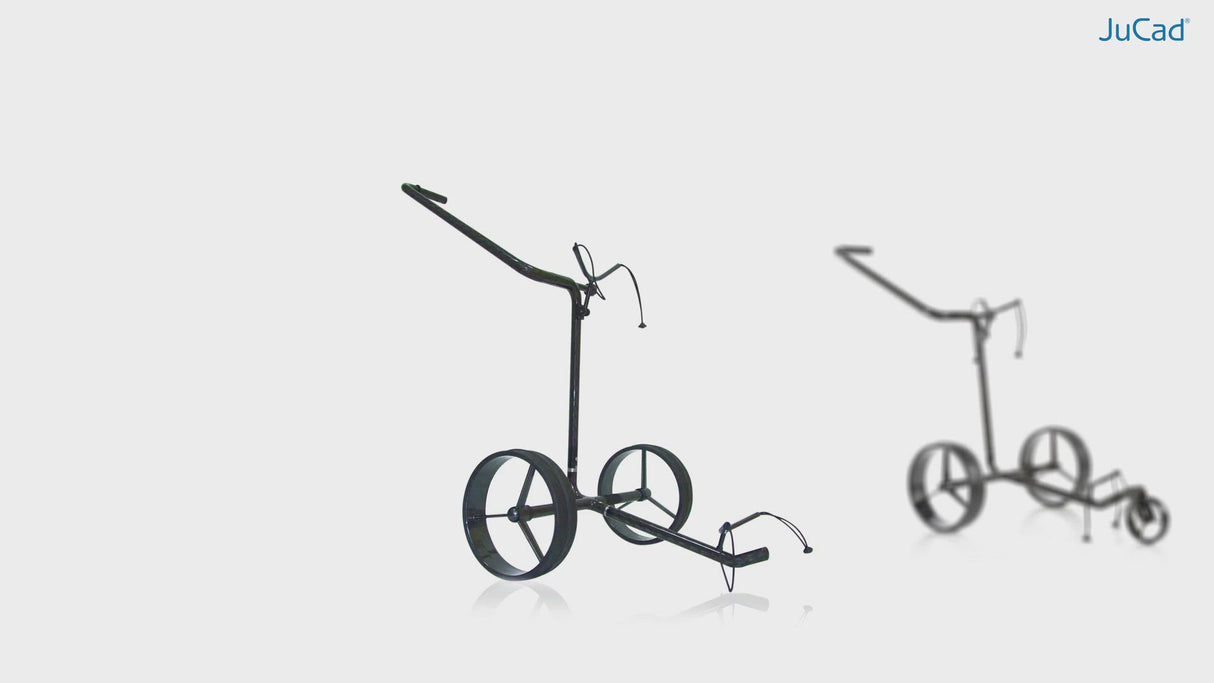 JuCad Golftrolley Carbon Shine 2-wheels - the stylish lightweight shiny black